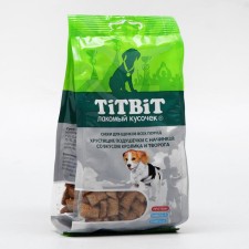 Titbit crispy pillows with the taste of rabbit and cottage cheese for puppies, 95 g