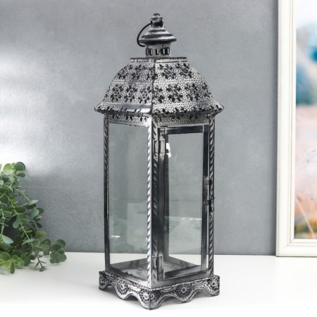 Climber Metal Lantern "Flowers from butterflies" 45x14.5x14.5 cm-1
