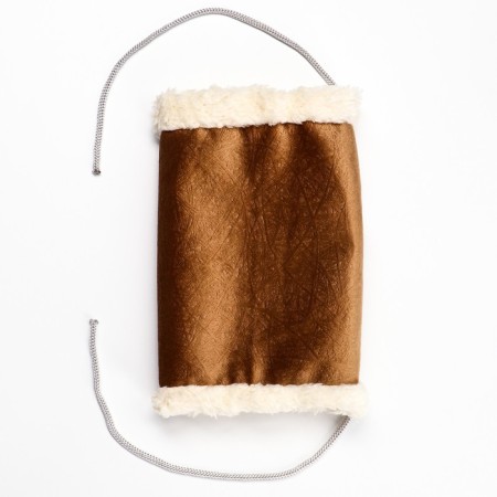 Suspended fur tunnel for rodents, 19 x 12 x 13 cm, brown-1