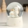 Souvenir Polystone Water Ball "White Bears" White with gold 7x8x9 cm