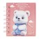 Notebook Gift Book on the crest 80l, line, color block, PVC cover 3D Bear (10x10.5cm) 10539