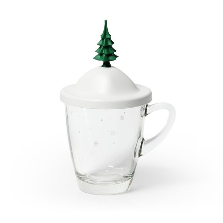Winter lid cup, 250 ml, white with green-2