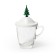 Winter lid cup, 250 ml, white with green