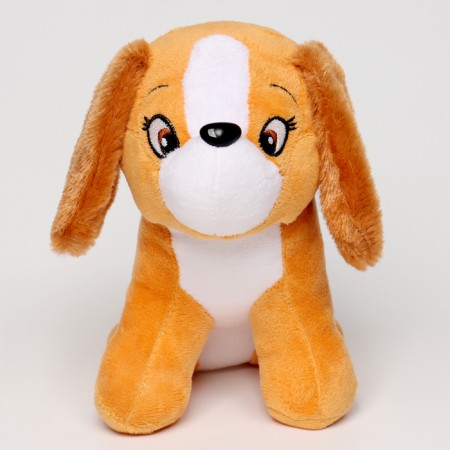Soft toy "Dog", 19 cm, color light brown
