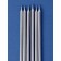 Candles in the cake "Tall Royce", 6 pcs, silver