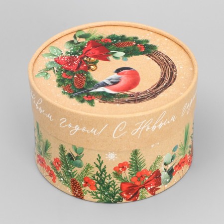 Gift Box "New Year's Wreath", 12 x 8 cm, New Year-1