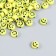 Beads for creativity plastic "Yellow circles with smiles" set of 15 g 0.4x0.7x0.7 cm