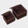A set of handmade interior baskets with a lid LadOM, 2 pcs, size: 20 × 20 × 15 cm, 25 × 25 × 18 cm