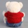 Soft toy "Little Friend", New Year's bear in a red sweater