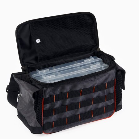 Fishing bag "Rastype" Base Lure Bag L, 36 x 22 x 15 cm, gray color, + 3 luno boxes-2
