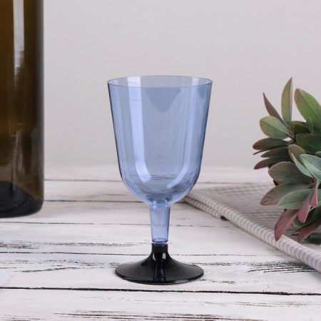 Plastic disposable glass for the wine "Crystal", 200 ml, 6 pcs/pc, color mix