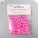 Set of beads "needlework" plastic, diameter 6 mm, 25 g, bright pink