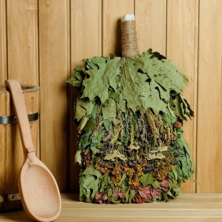 A broom for a bath oak with herbs, in a bag with a zipper-1