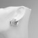 Earrings Metal "Accord" Circle Circle, Silver Color