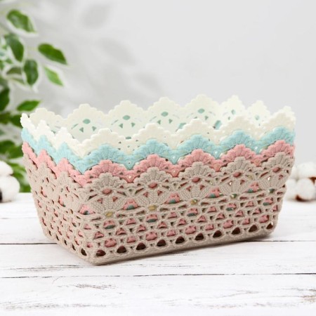 Melange storage basket, plastic, 24.5 × 15 × 9 cm, color mix-2