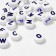 Acrylic bead "English letters", 10 × 6 mm, set 10 g, brilliant blue color