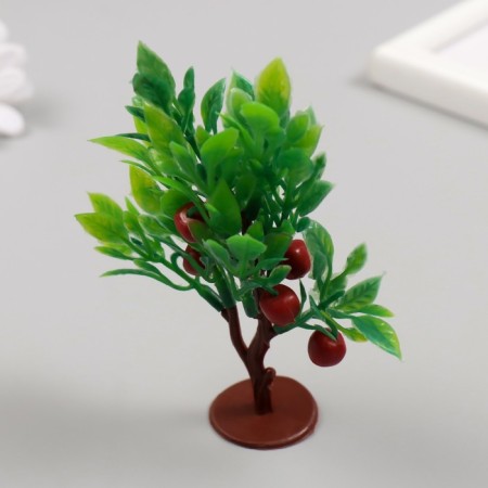 Artificial plant for creativity plastic "Bush of apple tree" 7.5x10 cm-2