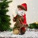 Santa Claus "In a caftan with buttons and a bag" 30 cm, moves, red-brown