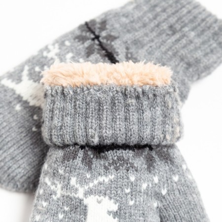 Baby mittens, gray color, size 14 (4-6 years)-2