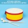 Toy drum, with sticks, on the tape, paper membrane, size: 15 × 15 × 7 cm