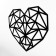 Metal panel "heart" 40x35 cm