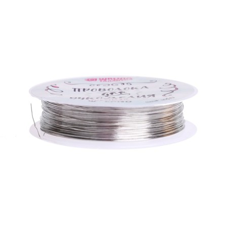 Wire for beadwork d = 0.4 mm, length 30 m, silver color-2