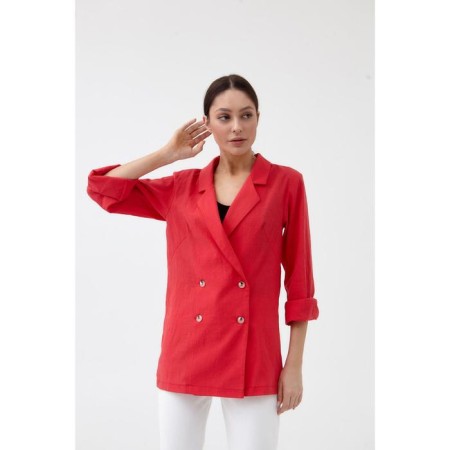 Jacket Women's Double -breasted Mist p. 46, coral-2