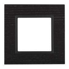 Frame for a circuit breaker for 1 post, wood, era Elegance, black derevo+antr