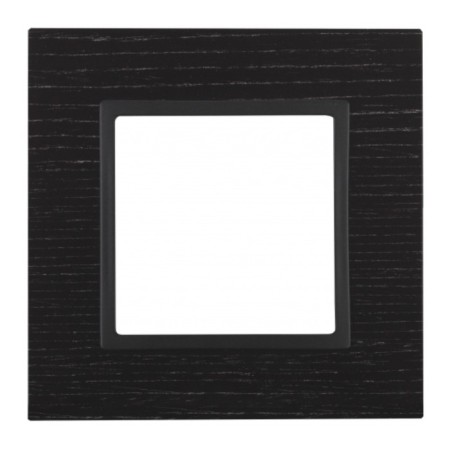 Frame for a circuit breaker for 1 post, wood, era Elegance, black derevo+antr