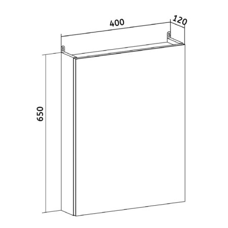 Bathroom mirror "Lada 40" white, 12 x 40 x 60 cm-3