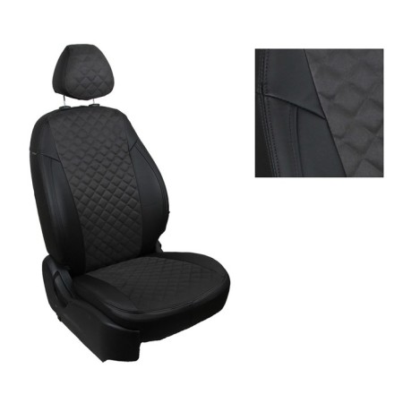 Auto-Chekhly for Renault Logan II, (40/60), 2014-17, Renault Sandero II, (40/60), Alcantara, set 7327