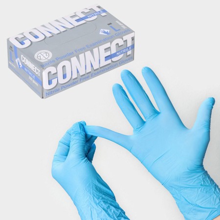 Nitril nitrile gloves, observation, non -sterile, size L, 200 pcs/UP (100 pairs), blue color