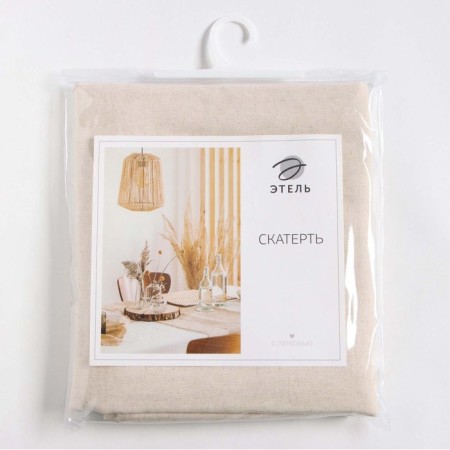 Ethel tablecloth ECO, Milk color, 136x220/+-6 cm, 70% HL, 30% flax, 190 g/m2-6