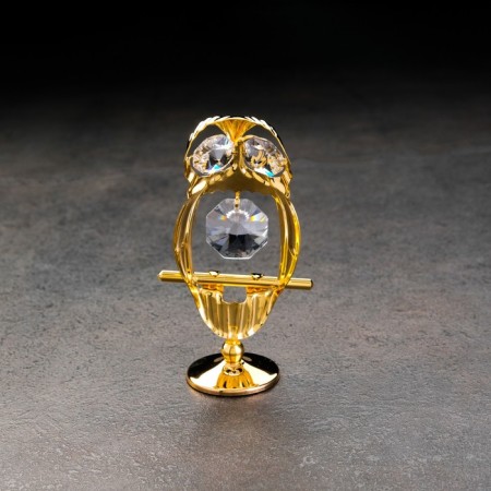 Souvenir "Owl", 9x5x3 cm, with crystals-1