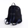 A backpack with a zipper, 5 outer pockets, pencil case, blue color