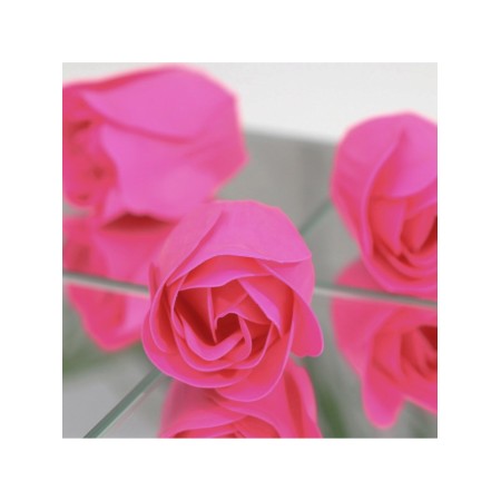 Soap roses, fuchsia, set of 9 pcs.-5