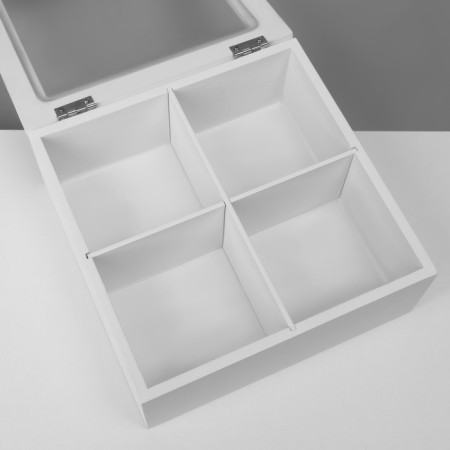 Universal stand "Casket Wood" 4 cells, 18 × 18 × 7 cm, white color-3