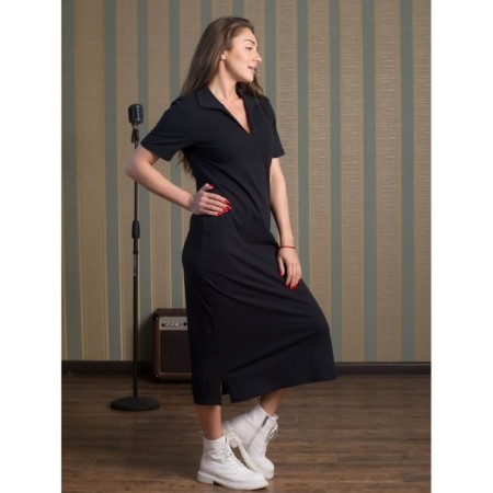 Female dress, size 54, black color-2