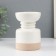 Ceramics candlestick for 1 candle "Atlant" sand-white 9.3x9.3x13.5 cm