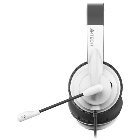 A4Tech HU-10 headphones, computer, microphone, 100 dB, 32 Ohm, USB, 2 m, white-1
