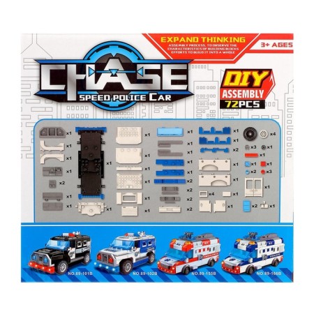 Block Constructor "Police jeep", light and sound effects, drives, 72 details-6