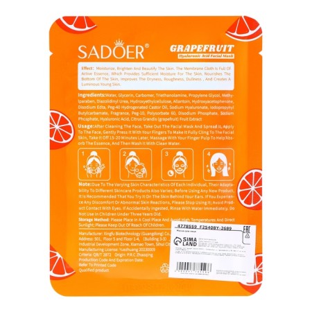 Facial mask for "Grapetfruit"-1