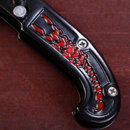 Feature knife folding "Red Scorpio", blade 6.5 cm-3