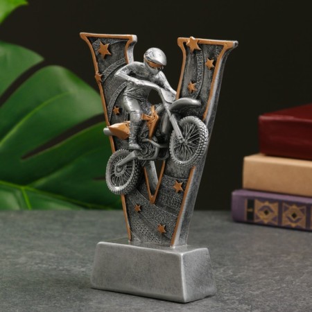 Stele "Motorsport: motorcyclist" 18x13x4cm-1