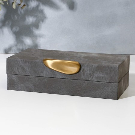The casket for jewelry "gray marble" eco -leather, set 2 pcs.-8