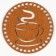 Donyshko for knitting Carved "Fragrant coffee", circle 15 cm, HDF 3 mm