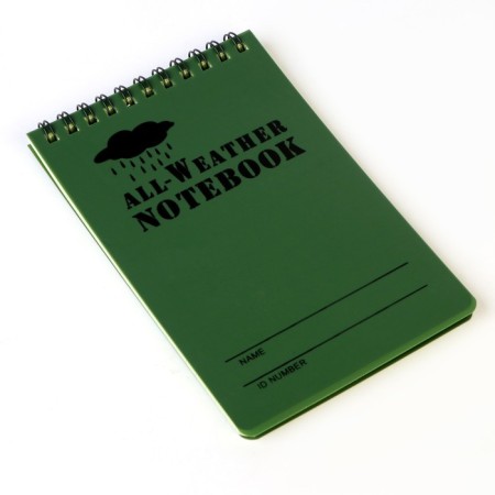 Subscribed notebook 15 x 10 cm, green-1