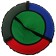 Tubing-vatrushka Onlitop, case diameter 60 cm, color mix