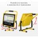 Battery-proceeding flashlight, portable 40 watts, 7000 mAh, IP67, 8 hours of work, 19 x 23 cm