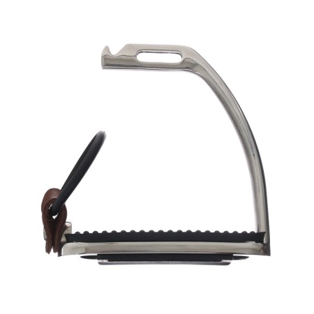Metal stirrup with rubber inserts, chrome, set 2 pcs-6